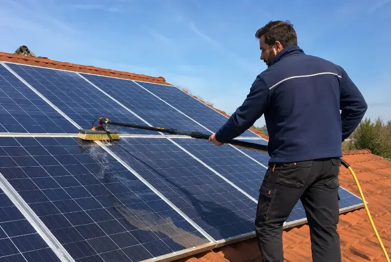 Nettoyage et entretien de panneaux solaires à Louresse-Rochemenier